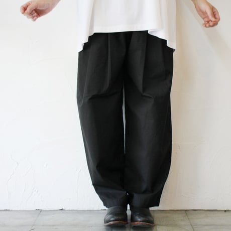 TRAVAIL MANUEL トラバイユマニュアル　コットントロピカルバームパンツ　#ブラック