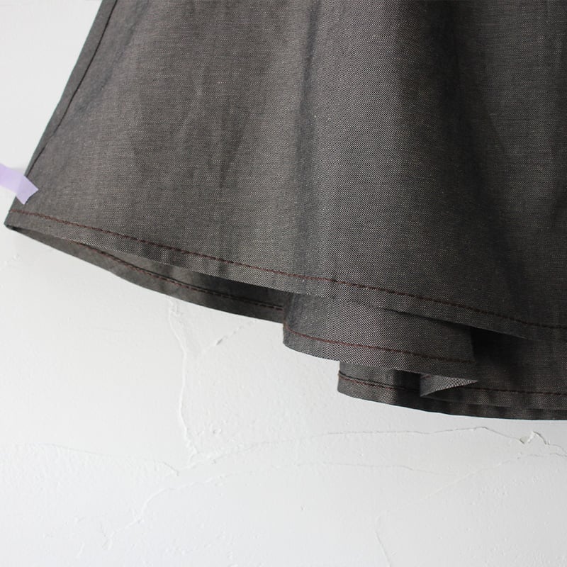 再入荷** homspun ホームスパン W/Lラップフレアスカート 再入荷** homspun ホームスパン W/Lラップフレアスカート