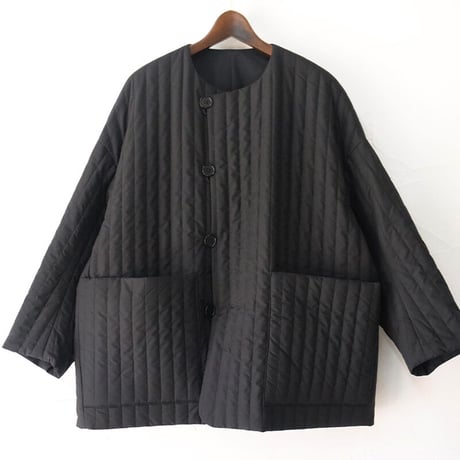TRAVAIL MANUEL トラバイユマニュアル　キルト＆T/Cウェザーカービージャケット　#ライトグレー、ブラック