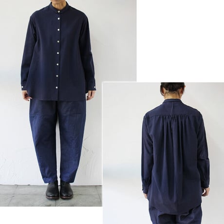SUSURI ススリ　ヘムレンシャツ　#predawn blue　【送料無料】