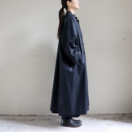 atelier naruse アトリエナルセ 　コットンスタンドカラーコート cotton stand collar coat #ブラック　【送料無料】