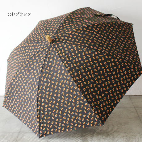 **再入荷** homspun ホームスパン　ダンプ小花プリント晴雨兼用長傘　#スミクロ、ブルー、ブラック