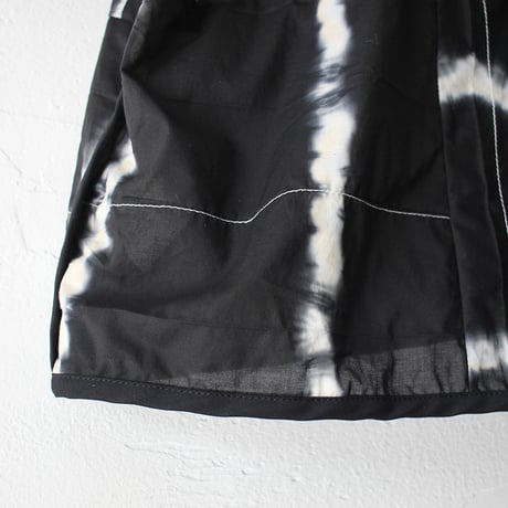 ARTE POVERA アルテポーヴェラ　スーピマローンしぼり染めシャツジャケット　#ブラックMIX