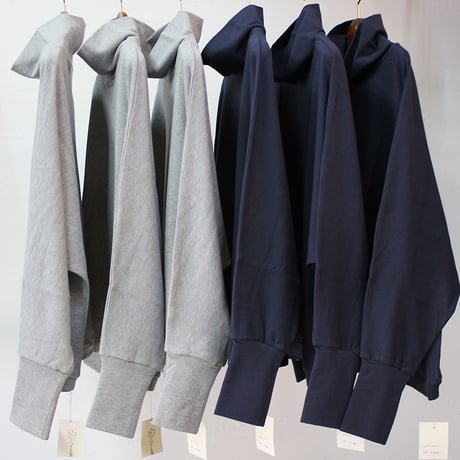 **ネイビーのみ再入荷** LinenYa 天竺ハイネックプルオーバー　#ネイビー、グレー　【送料無料】