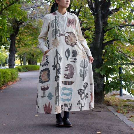 ASEEDONCLOUD アシードンクラウド Antique kilim print Forest king dress アンティークキリムプリントワンピース