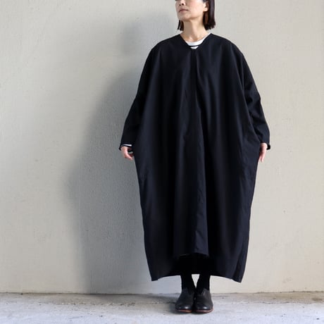 **再入荷** homspun ホームスパン　ライトオンスシャンブレープルオーバーワンピース　#ブルー、ネイビー、ブラック