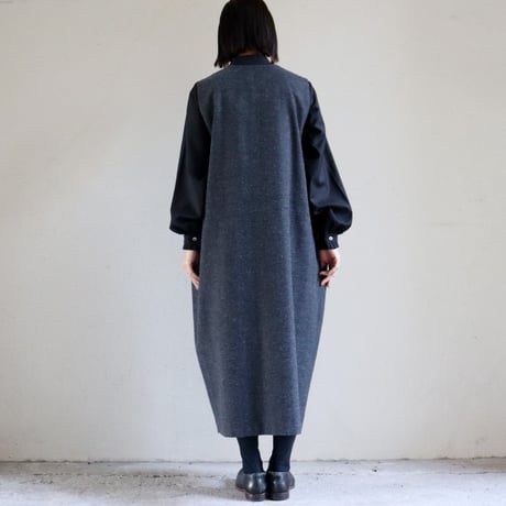 atelier naruse アトリエナルセ　コットンウールヘリンボンジャンパースカート  cotton&wool herring-bone jumper skirt　【送料無料】