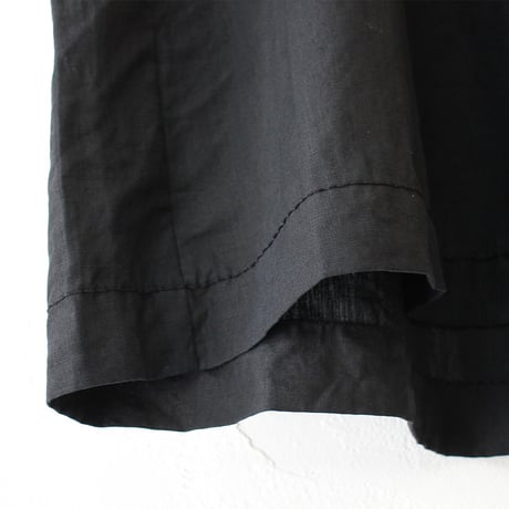 homspun ホームスパン リネンバイオ半袖ワンピース　＃ネイビー、ブラック　【送料無料】