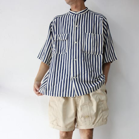 FUNSET OF ART ファンセットオブアート　IDGレーヨンアロハ半袖カバーシャツ　#ストライプ