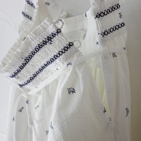ASEEDONCLOUD アシードンクラウド companion dog print gardener pajama culotte #off white