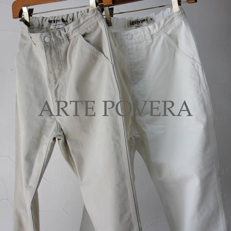 ARTE POVERA アルテポーヴェラ　チノバギーパンツ　#ホワイト、アイスグレー