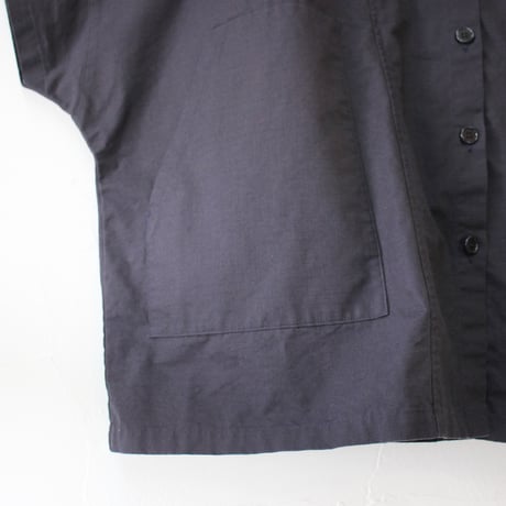 homspun ホームスパン　コットンリップストップポンチョ　#ネイビー　【送料無料】