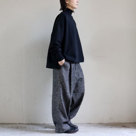 atelier naruse アトリエナルセ　シェットランドウールリネンタックワイドパンツ shetland wool linen tuck wide pants