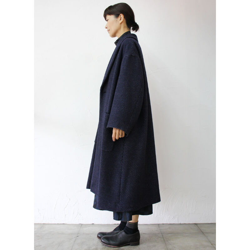 最終在庫分再入荷** SUSURI ススリ ドナーコート ♯navy 【送料 最終在庫分再入荷** SUSURI ススリ ドナーコート ♯navy 【送料