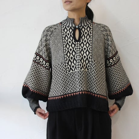 ASEEDONCLOUD アシードンクラウド　Kigansai Knit Blouse #black 【送料無料】