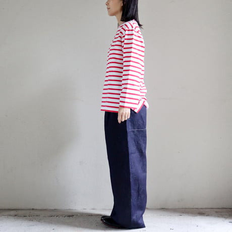 **再入荷**ASEEDONCLOUD HandWerker 綿麻デニムHWワイドトラウザー　♯インディゴ　【送料無料】
