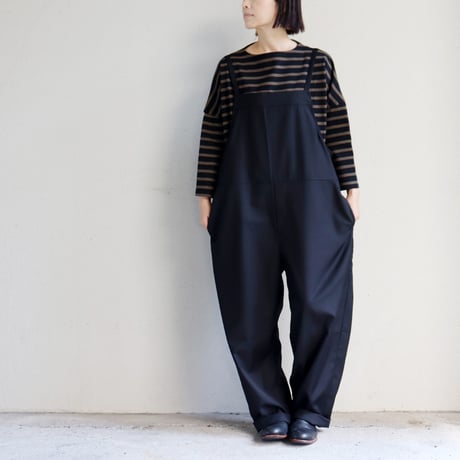 maomade マオメイド　T/Rサロペット　#カーキブラウン、ブラック