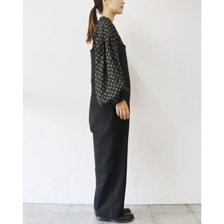 **再入荷** TRAVAIL MANUEL トラバイユマニュアル　T/Cツイルサロペット　#チャコール、ブラック
