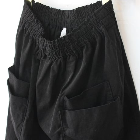 **再入荷** homspun ホームスパン　細コールギャザースカート　#シロ、ピンク、ブラック