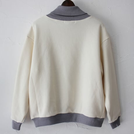 amne アンヌ　FRENCH TERRY zip turtle　フレンチテリージップタートル　#natural