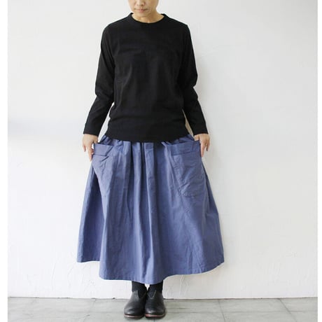 **再入荷**　homspun ホームスパン　30/1天竺長袖Tシャツ　♯サラシ、サックス、ダークグリーン、ブラック