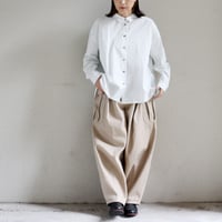 atelier naruse アトリエナルセ　コットンピンストライプビッグシルエットシャツ　cotton pinstripe big silhouette shirt