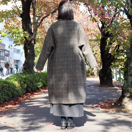 atelier naruse アトリエナルセ　ハリスツィードウールコクーンコート Harris Tweed wool cocoon coat