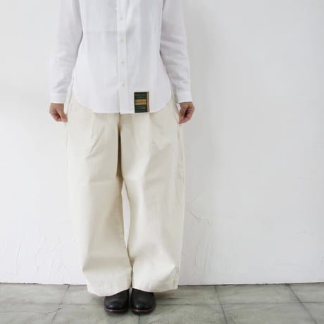 **またまた再入荷** sasanqua by trees サザンカバイツリース　カツラギバナナトラウザー　#アイボリー、ベージュ　【送料無料】