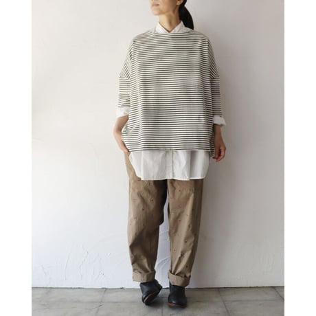**またまた再入荷**　Linenya リネンヤ　デラヴェボーダー７分袖Tシャツ　【送料無料】
