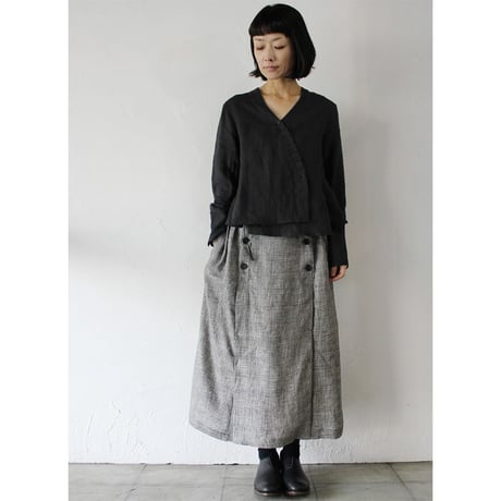 ASEEDONCLOUD アシードンクラウド　cloudcheck working skirt #black　【送料無料