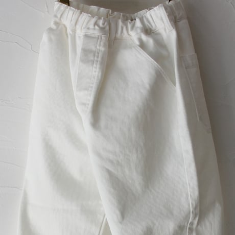 TRAVAIL MANUEL トラバイユマニュアル ヴィンテージピケユニティパンツ　#オフ白、ブラック