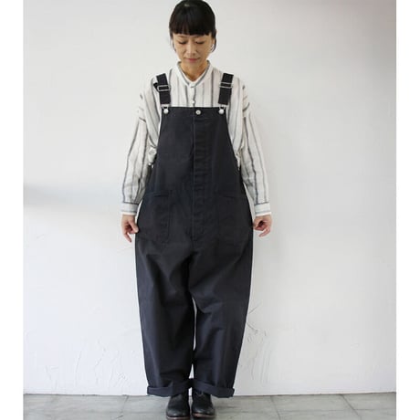 **2021s/s新作** sasanqua by trees サザンカバイツリーズ　オックスフォードワークオール　#ブラウン、ブラック　【送料無料】