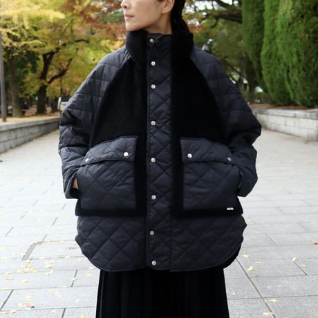 anme アンヌ　BOA/QUILT useful coat　#ブラック　【送料無料】
