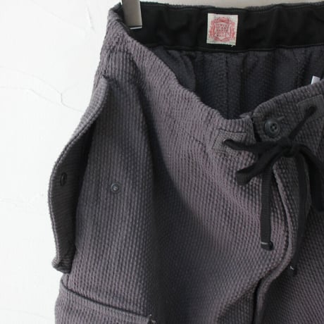 FUNSET OF ART ファンセットオブアート　コットンリネン刺し子バルーンカーゴパンツ　#grey 【送料無料】