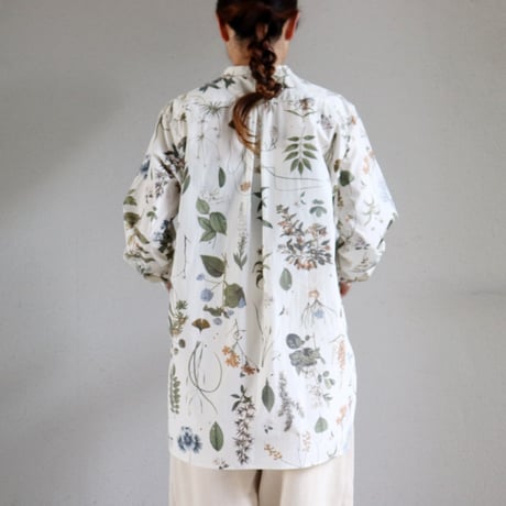 ASEEDONCLOUD アシードンクラウド　Tea garden flower print Standard shirt #off white 【送料無料】