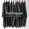 **再入荷** homspun ホームスパン 40/2天竺ボーダーハイネック半袖プルオーバー　#オフホワイトｘブラック、グレーｘブラック