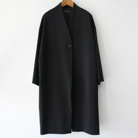 TRAVAIL MANUEL トラバイユマニュアル　ダブルクロスネイプカラーコート　#ブラック
