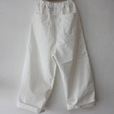 TRAVAIL MANUEL トラバイユマニュアル　ムラ糸デニムノーティカルパンツ　#オフ白、インディゴ