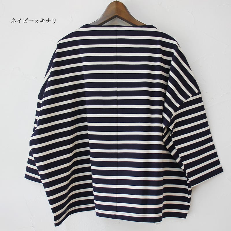 またまたまた再入荷** LinenYa リネンヤ デラヴェボーダー長袖Tシャツ