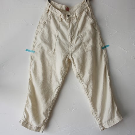 FUNSET OF ART ファンセットオブアート　コットンリネンユーティリティパンツ　#生成り