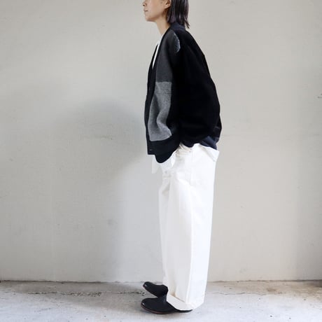 ARTE POVERA アルテポーヴェラ　ウールMIXパッチワークカーディガン　#ブラック