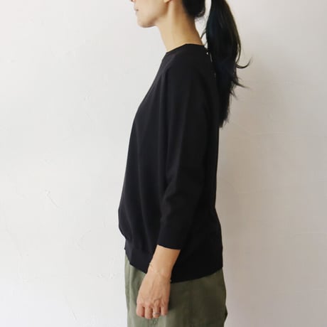 **またまたまた再入荷**  LinenYa リネンヤ as it is.　コットンクルーネック7分袖ニット　【送料無料】