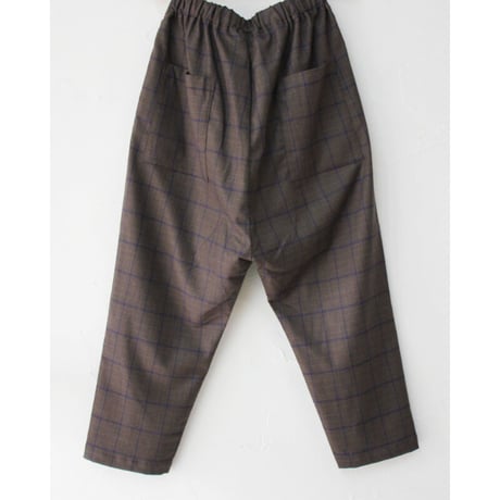 TRAVAIL MANUEL トラバイユマニュアル　ダークチェックサドルパンツ　♯ M. GREY、BROWN　【送料無料】