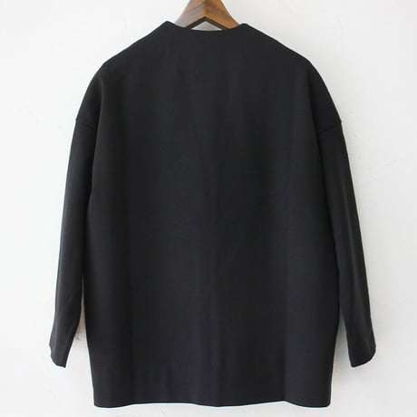 TRAVAIL MANUEL トラバイユマニュアル　ミラノリブカーデジャケット　#チャコールグレー、ブラック