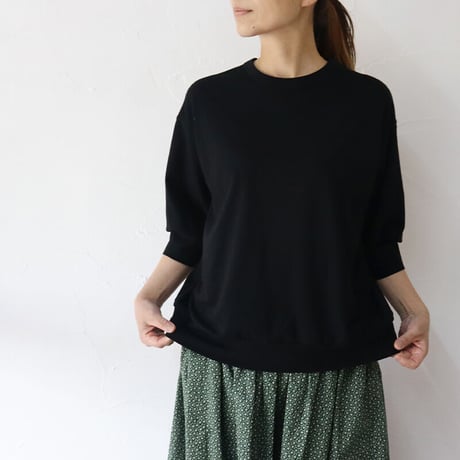 **またまたまた再入荷** Linenya リネンヤ　クルーネック5分袖Tシャツ　【送料無料】