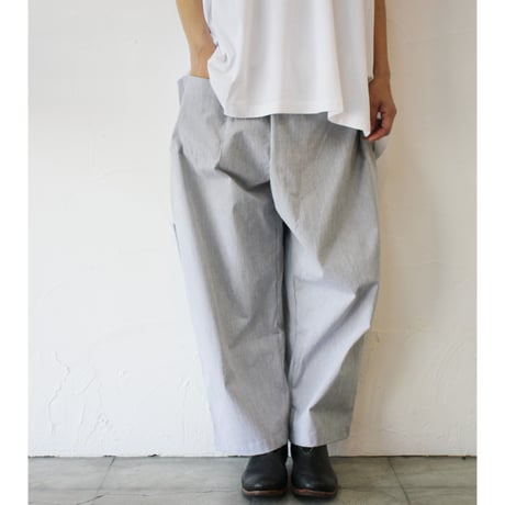 **再入荷** LinenYa リネンヤ　コードレーンワンタックパンツ　#ブルー、グレー　【送料無料】