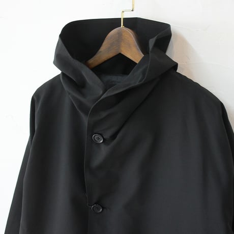 **S u K i M a -スキマ-別注** TRAVAIL MANUEL トラバイユマニュアル　ライトグログラン60/40クロスボタンパーカー　#ブラック　【送料無料】