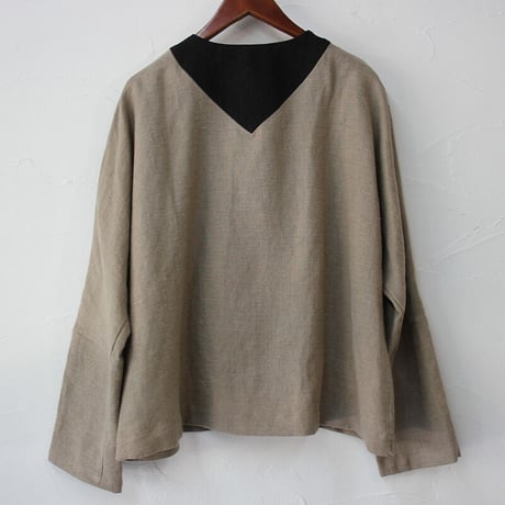 MAGALI マガリ　ブラッシュドベルギーリネンカーディガン　#ホワイト、ベージュ、チャコール