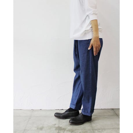 **再入荷** TRAVAIL MANUEL トラバイユマニュアル　10.3ozC/Lストレッチデニムノームパンツ　#LT.INDIGO、INDIGO 【送料無料】