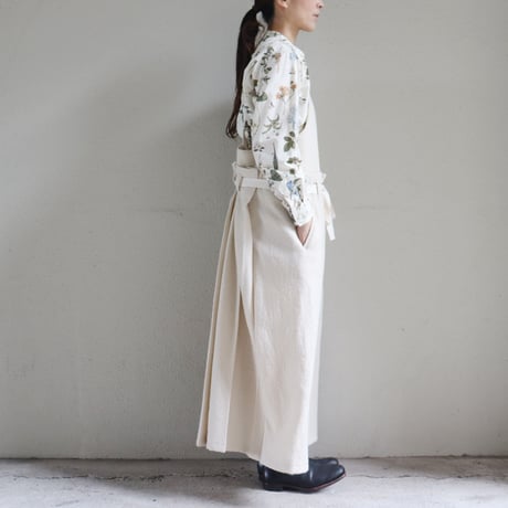 ASEEDONCLOUD アシードンクラウド　Foggy wool Sankayo apron dress #off white